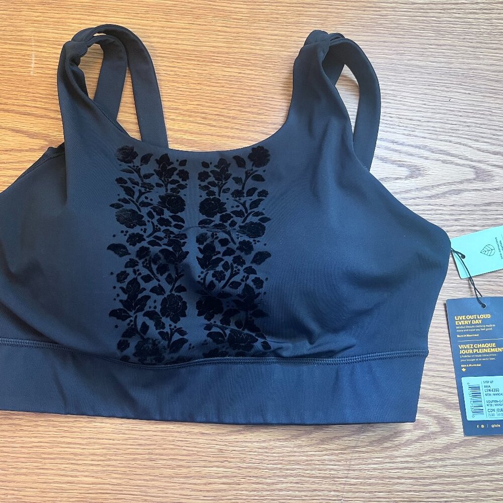 Lole Black Sports Bra XL NWT